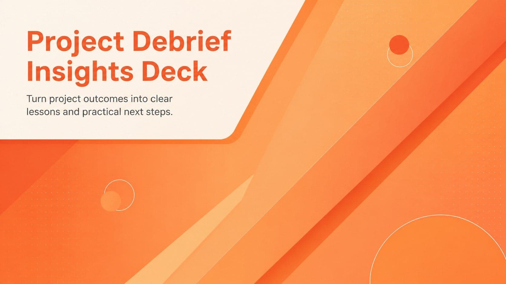 Project Debrief Insights Deck preview