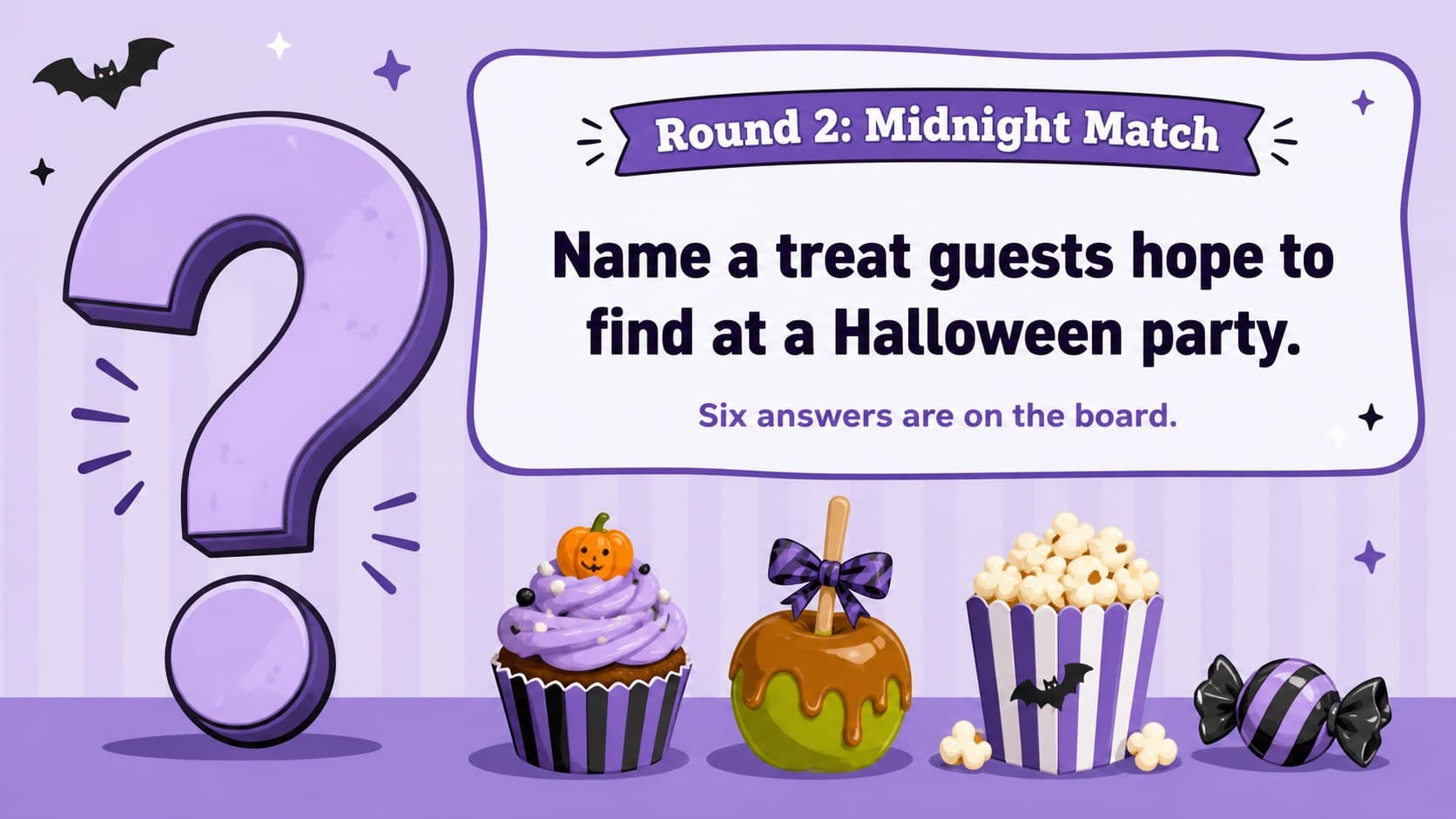 Second Halloween team challenge question featuring favorite seasonal treats.