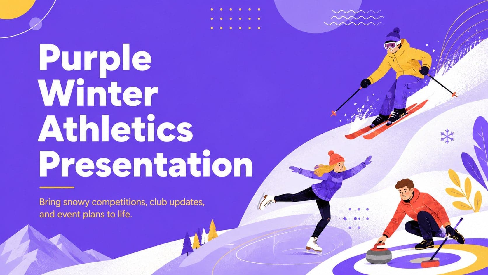 Purple Winter Athletics Presentation preview