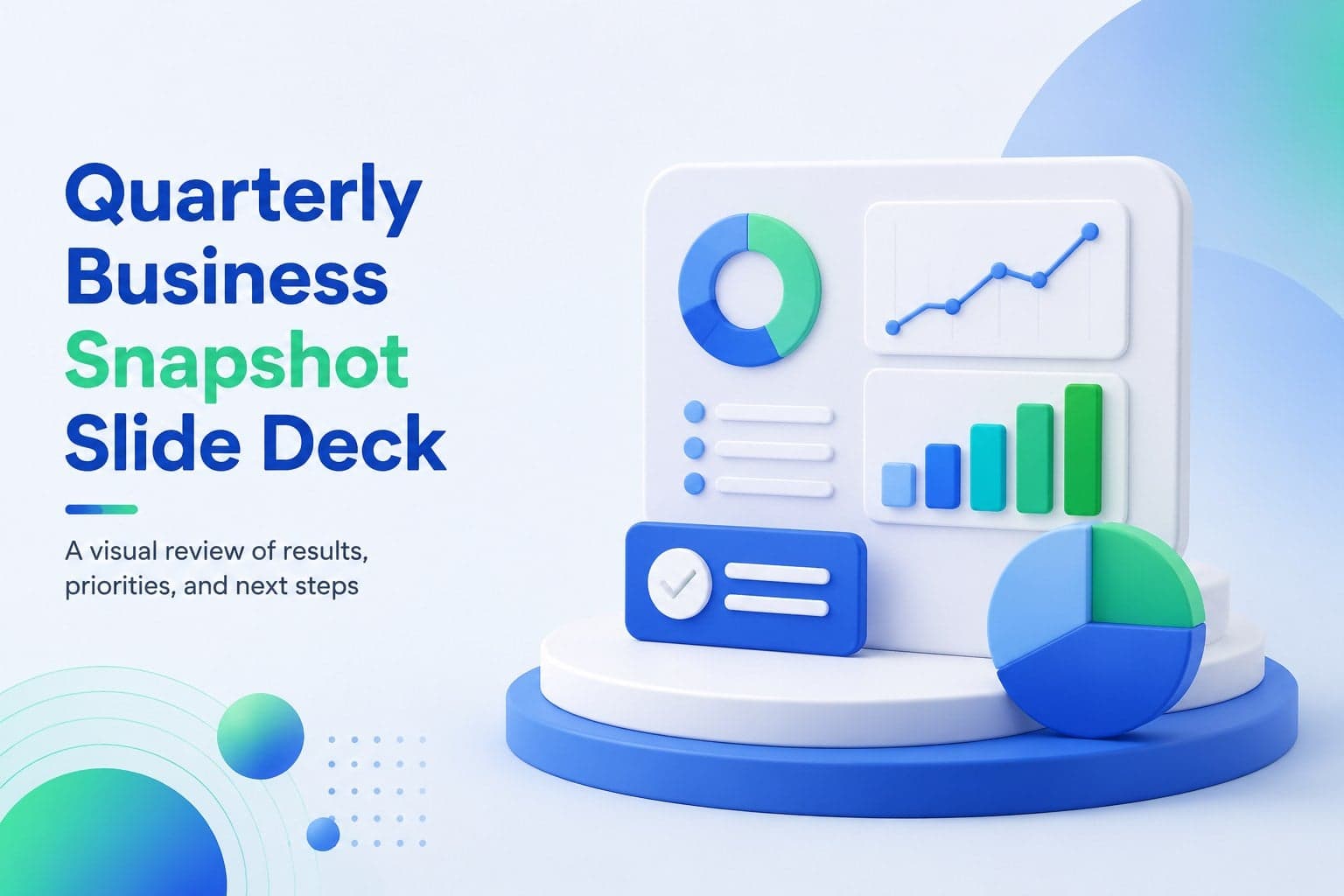 Quarterly Business Snapshot Slide Deck preview