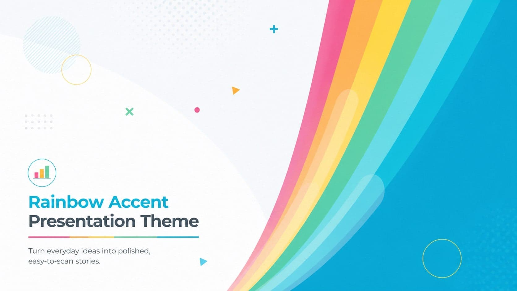 Rainbow Accent Presentation Theme preview