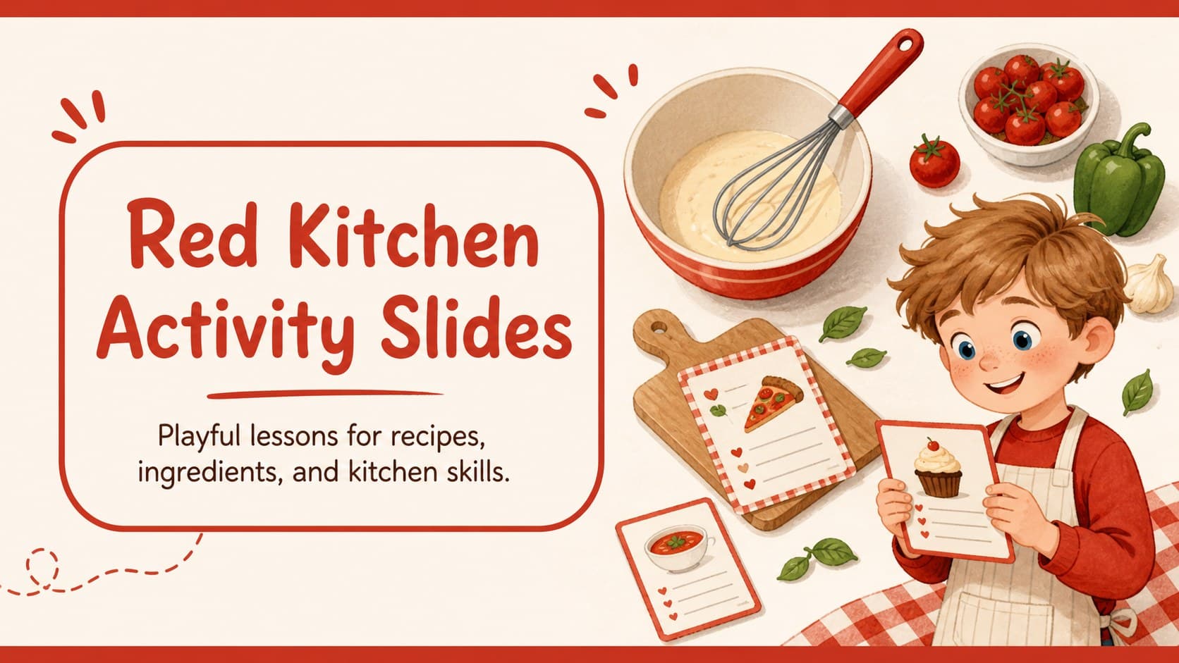 Red Kitchen Activity Slides preview
