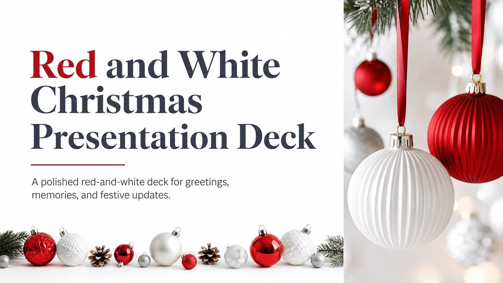 Red and White Christmas Presentation Deck preview