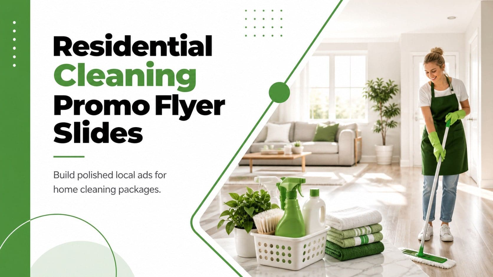 Residential Cleaning Promo Flyer Slides preview