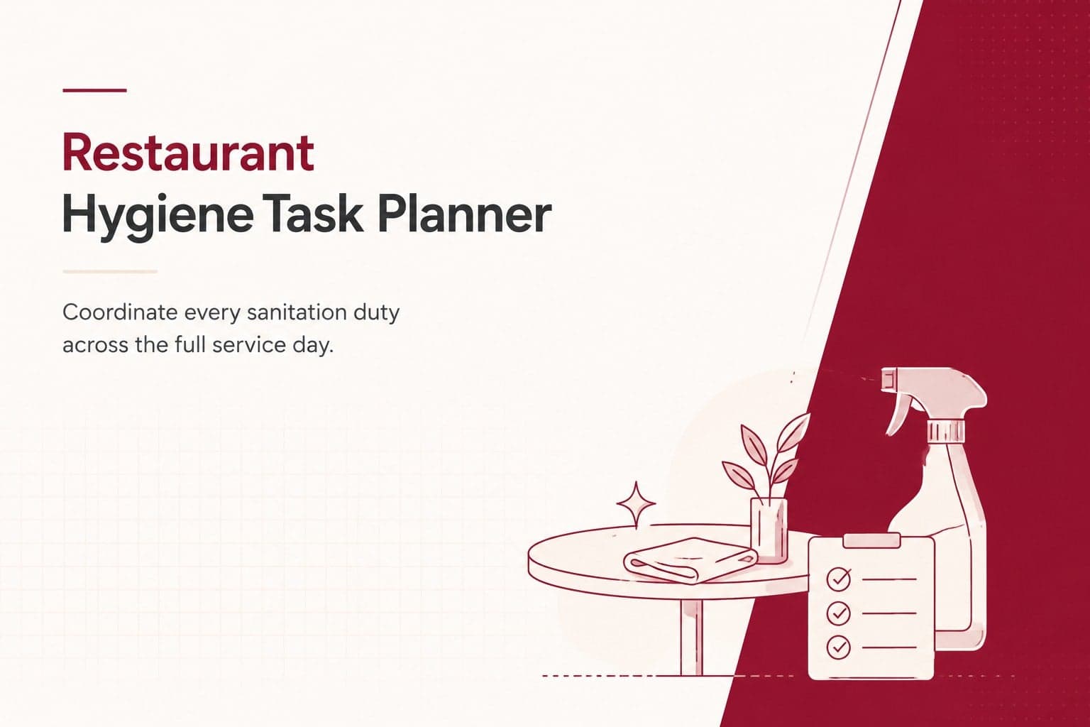 Restaurant Hygiene Task Planner preview