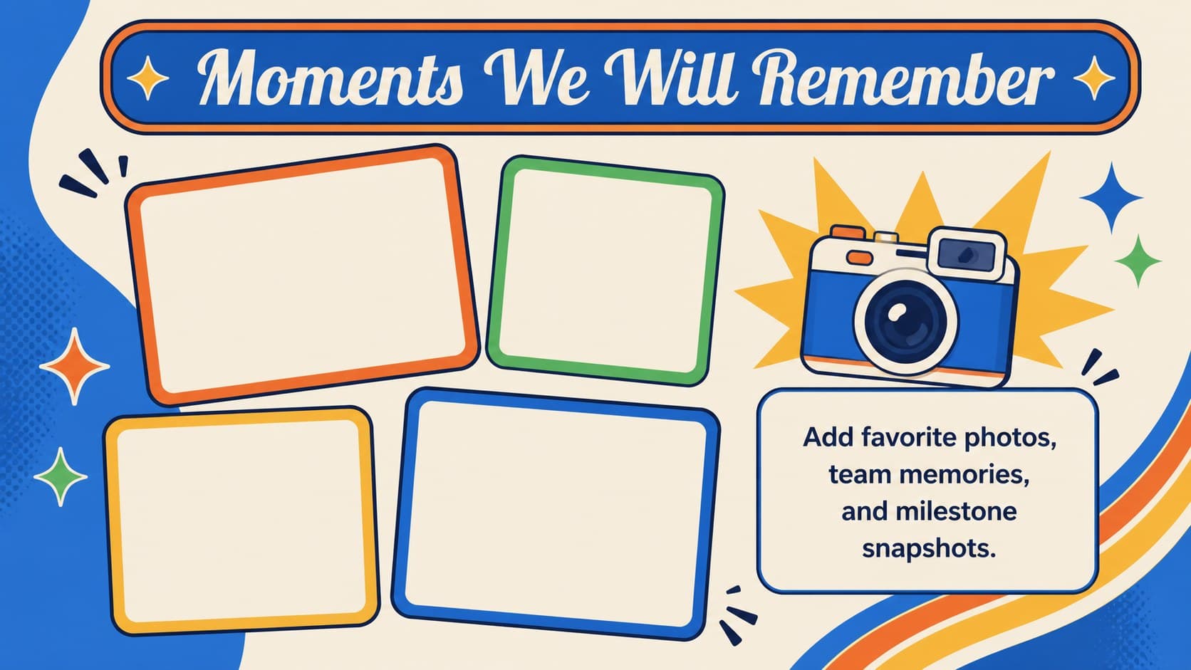 Retirement party poster with a printable photo collage layout for memorable moments.