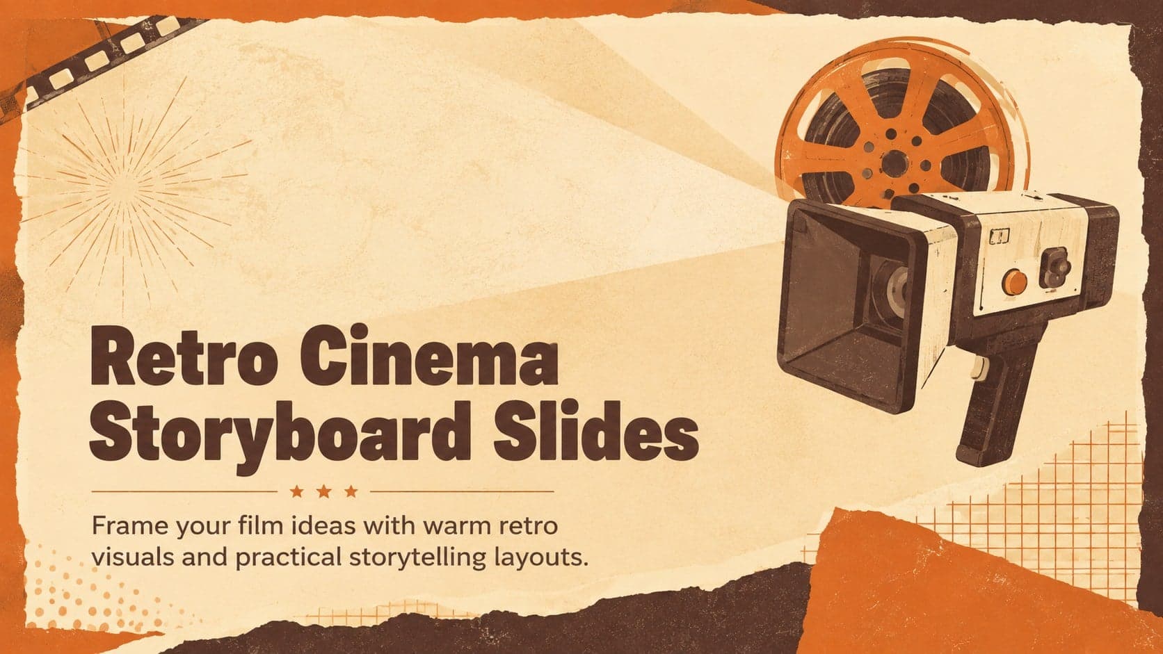 Retro Cinema Storyboard Slides preview