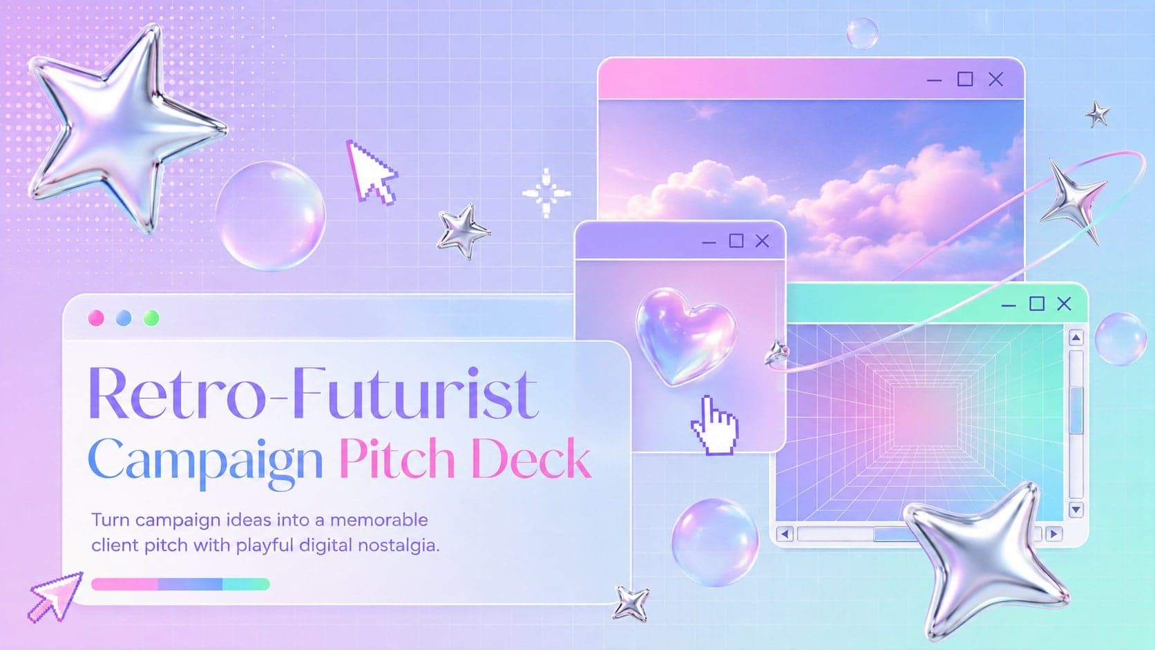 Retro-Futurist Campaign Pitch Deck preview