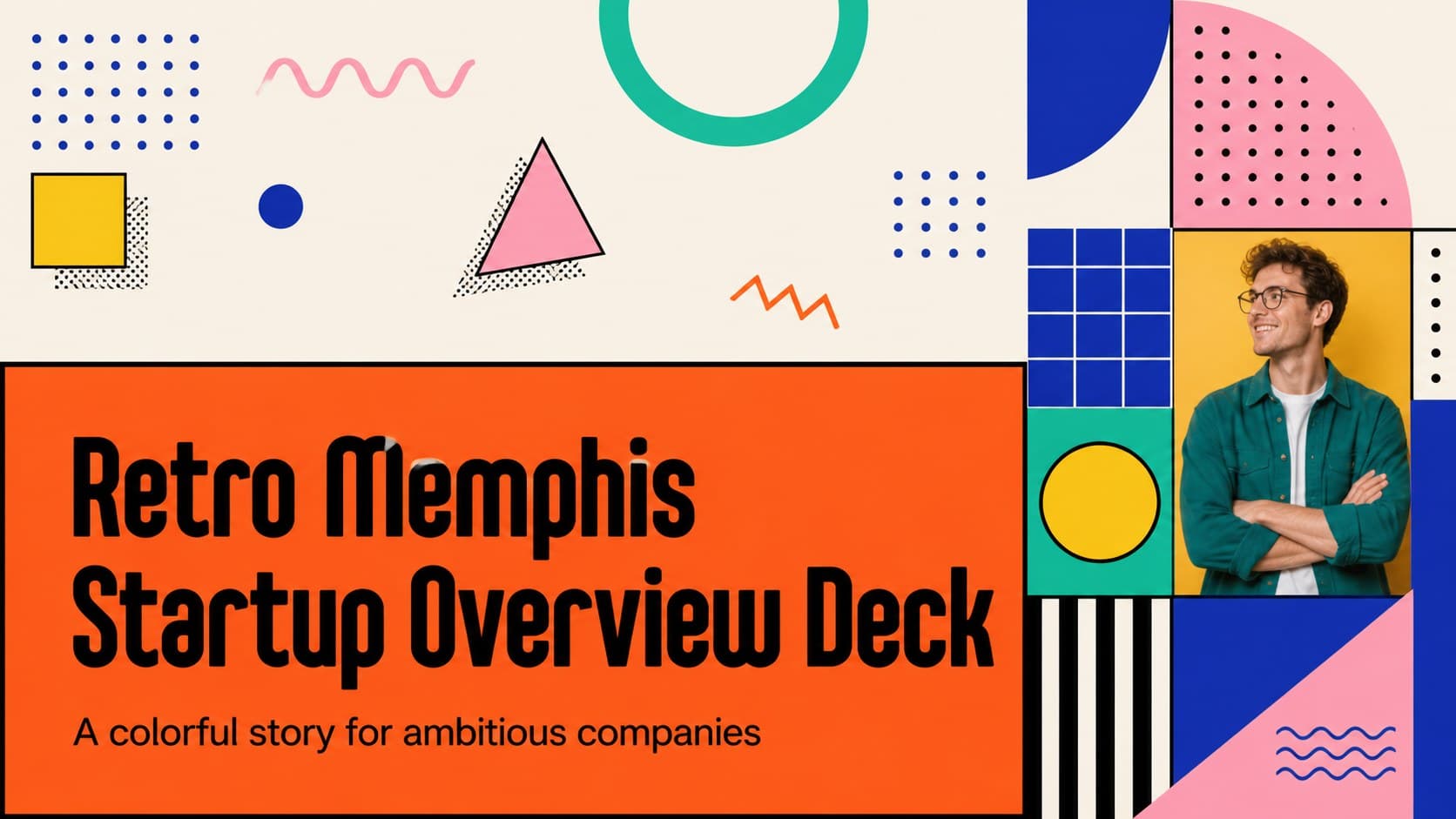Retro Memphis Startup Overview Deck preview