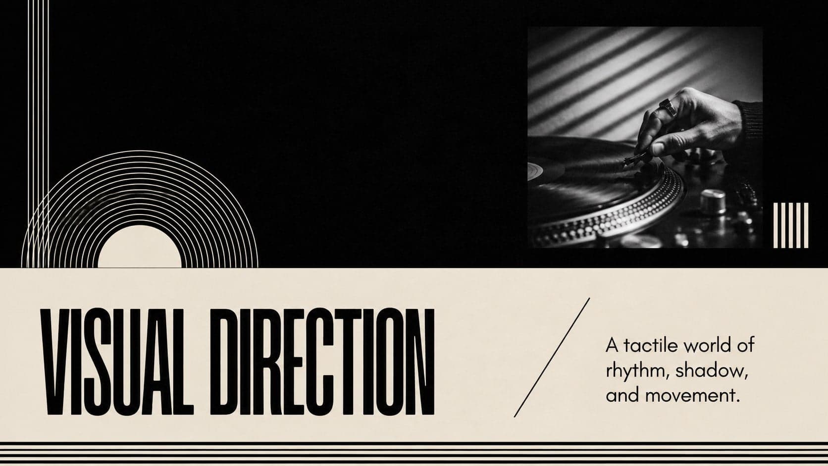 Introduction slide presenting the visual direction and nostalgic mood of a music video concept.