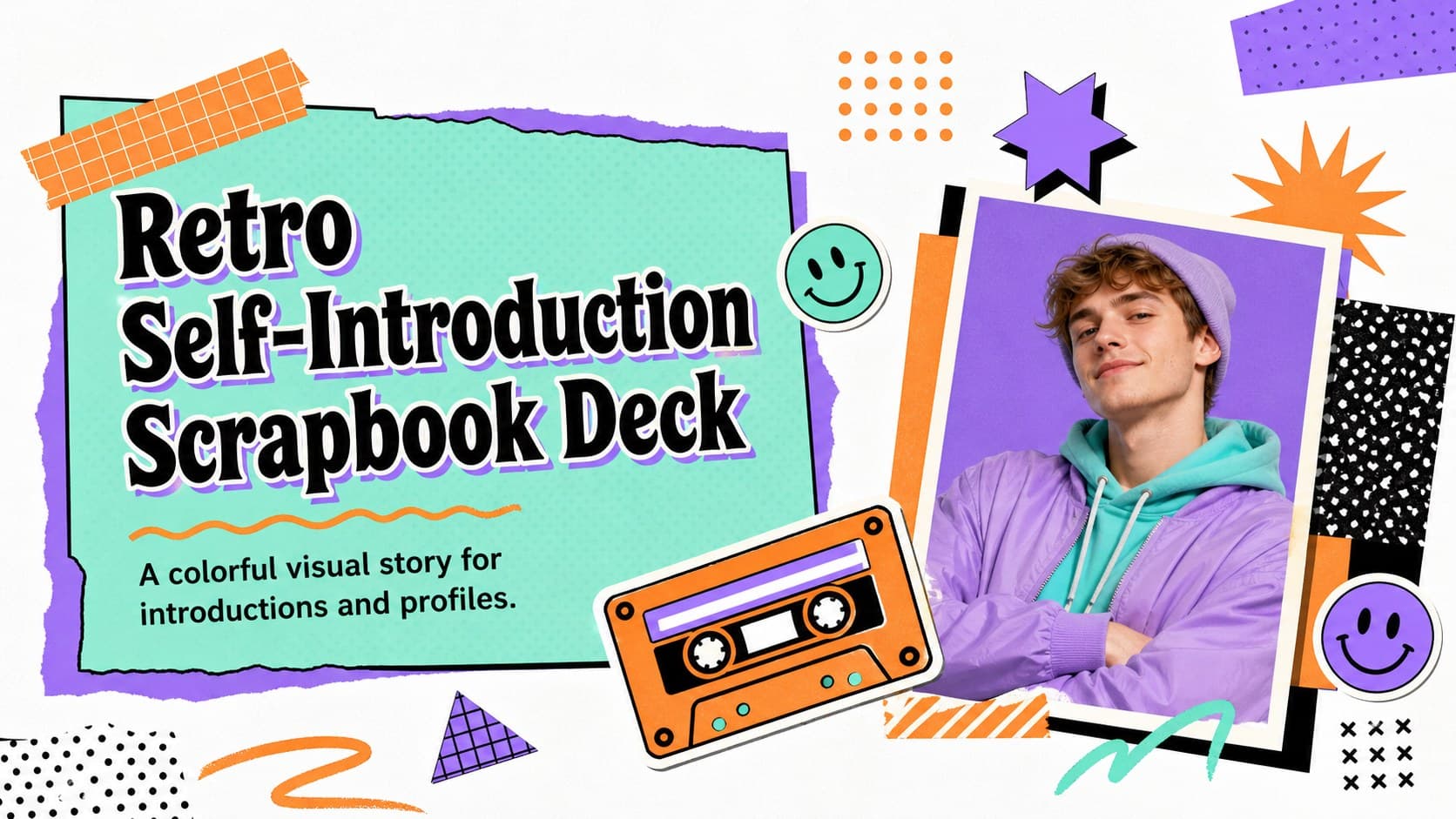 Retro Self-Introduction Scrapbook Deck preview