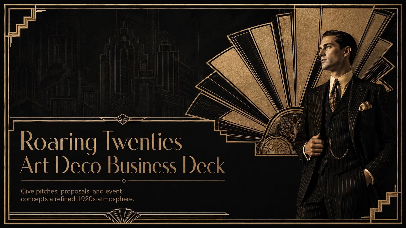 Roaring Twenties Art Deco Business Deck preview