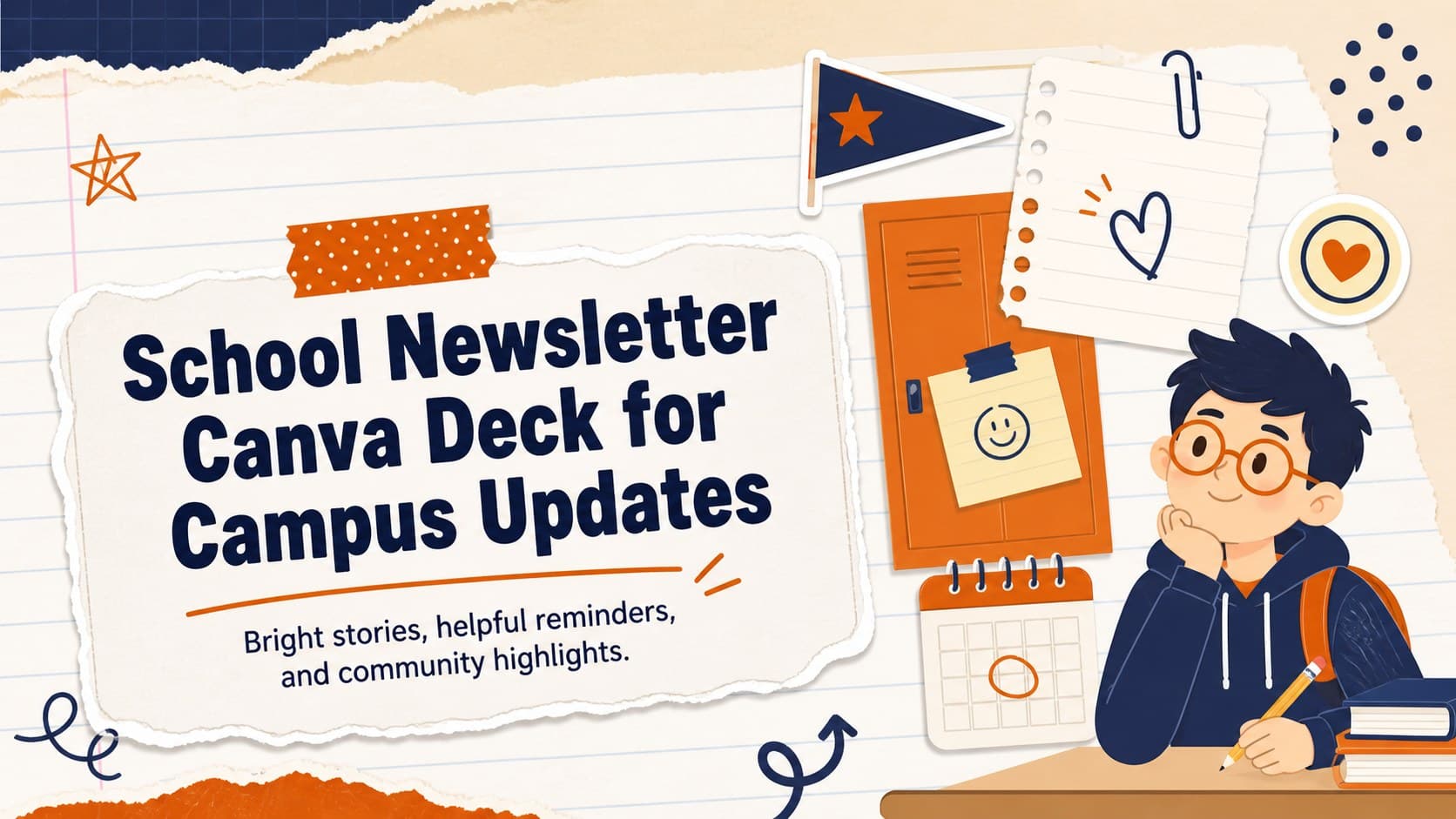 School Newsletter Deck for Campus Updates preview