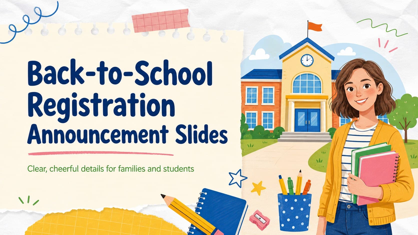 Back-to-School Registration Announcement Slides preview
