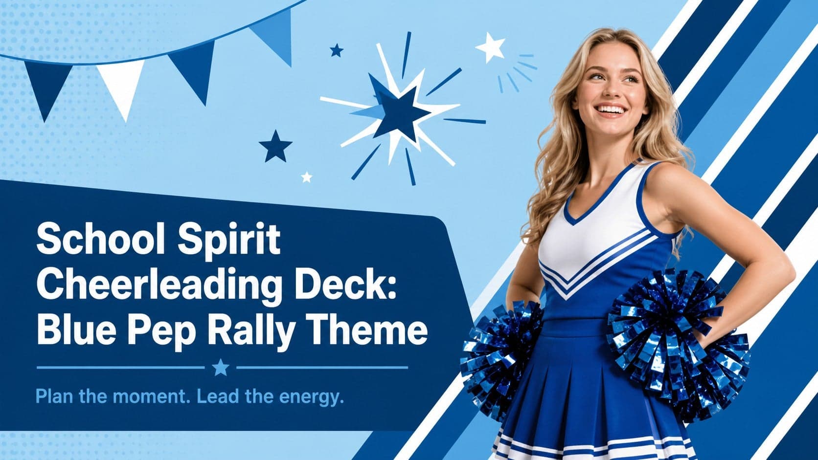 School Spirit Cheerleading Deck: Blue Pep Rally Theme preview