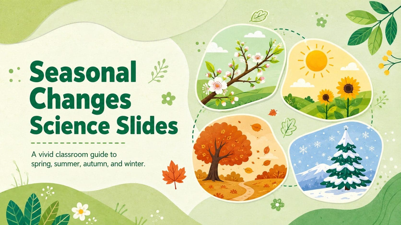 Seasonal Changes Science Slides preview