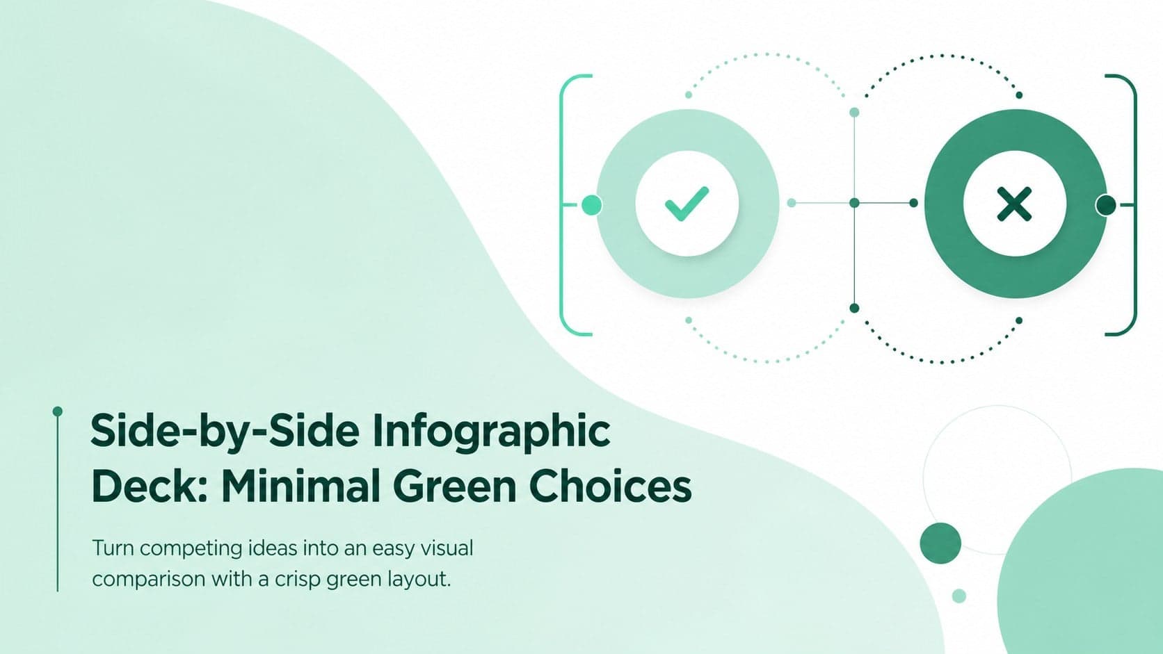 Side-by-Side Infographic Deck: Minimal Green Choices preview