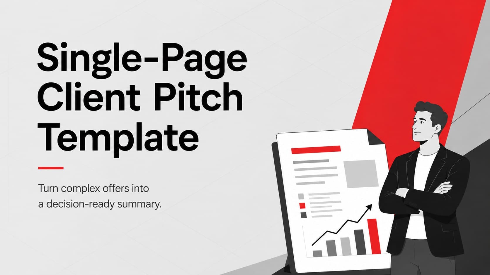 Single-Page Client Pitch Template preview