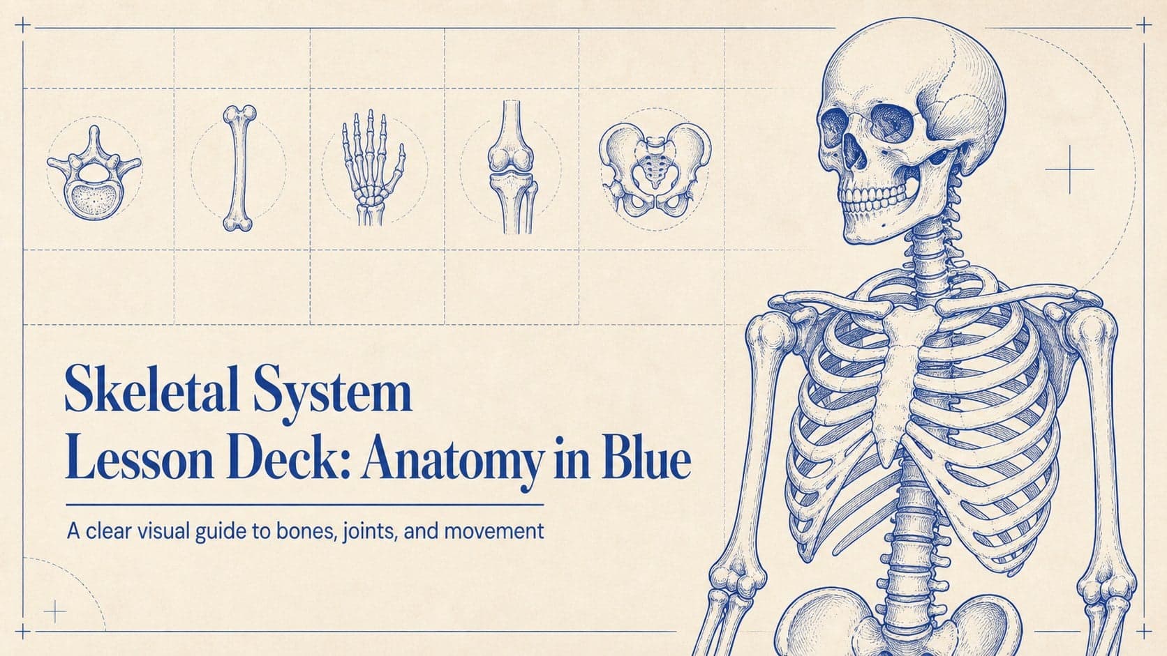 Skeletal System Lesson Deck: Anatomy in Blue preview