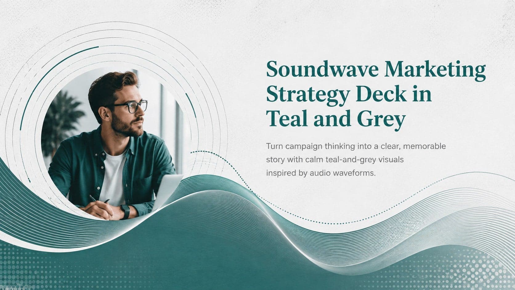 Soundwave Marketing Strategy Deck in Teal and Grey preview