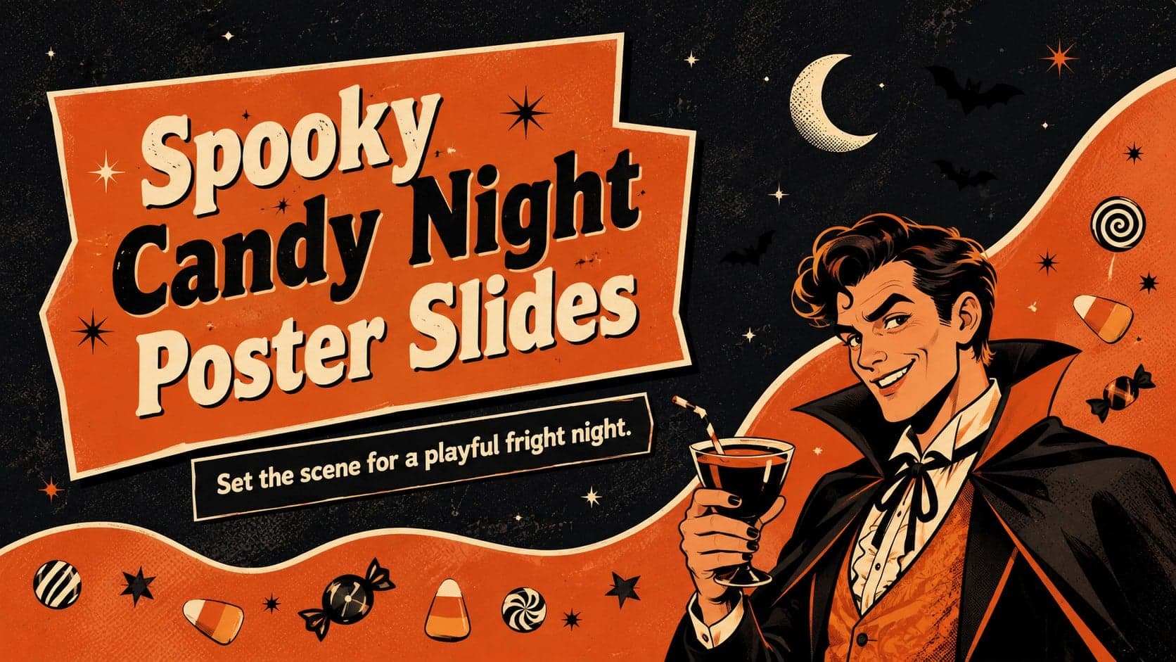 Spooky Candy Night Poster Slides preview