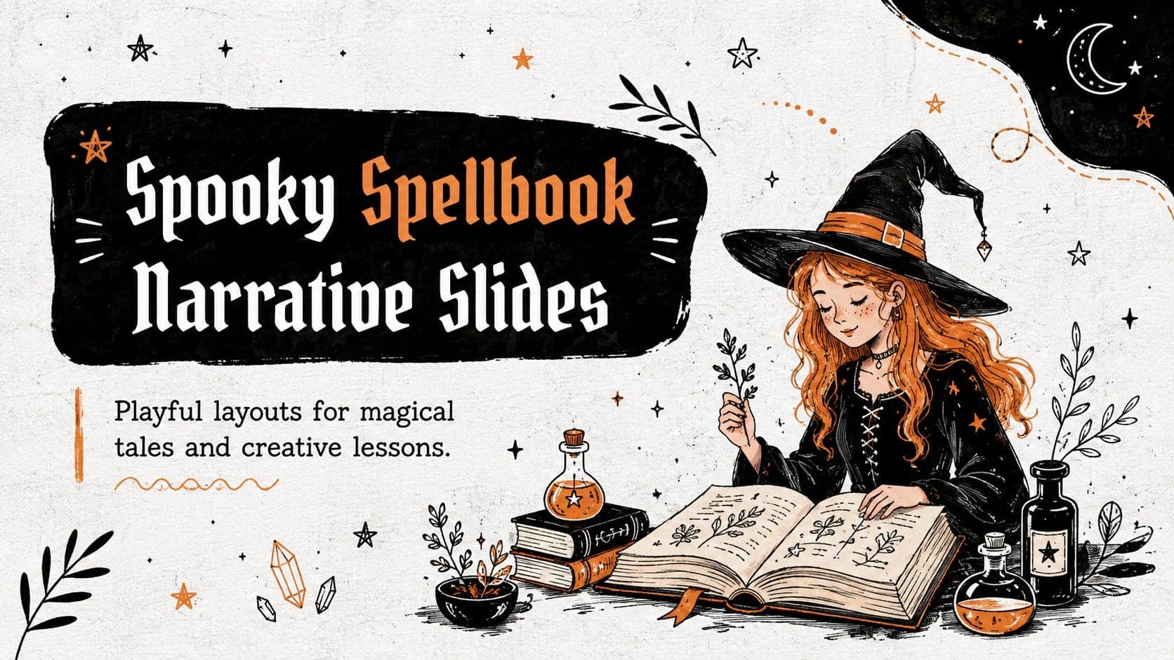 Spooky Spellbook Narrative Slides preview