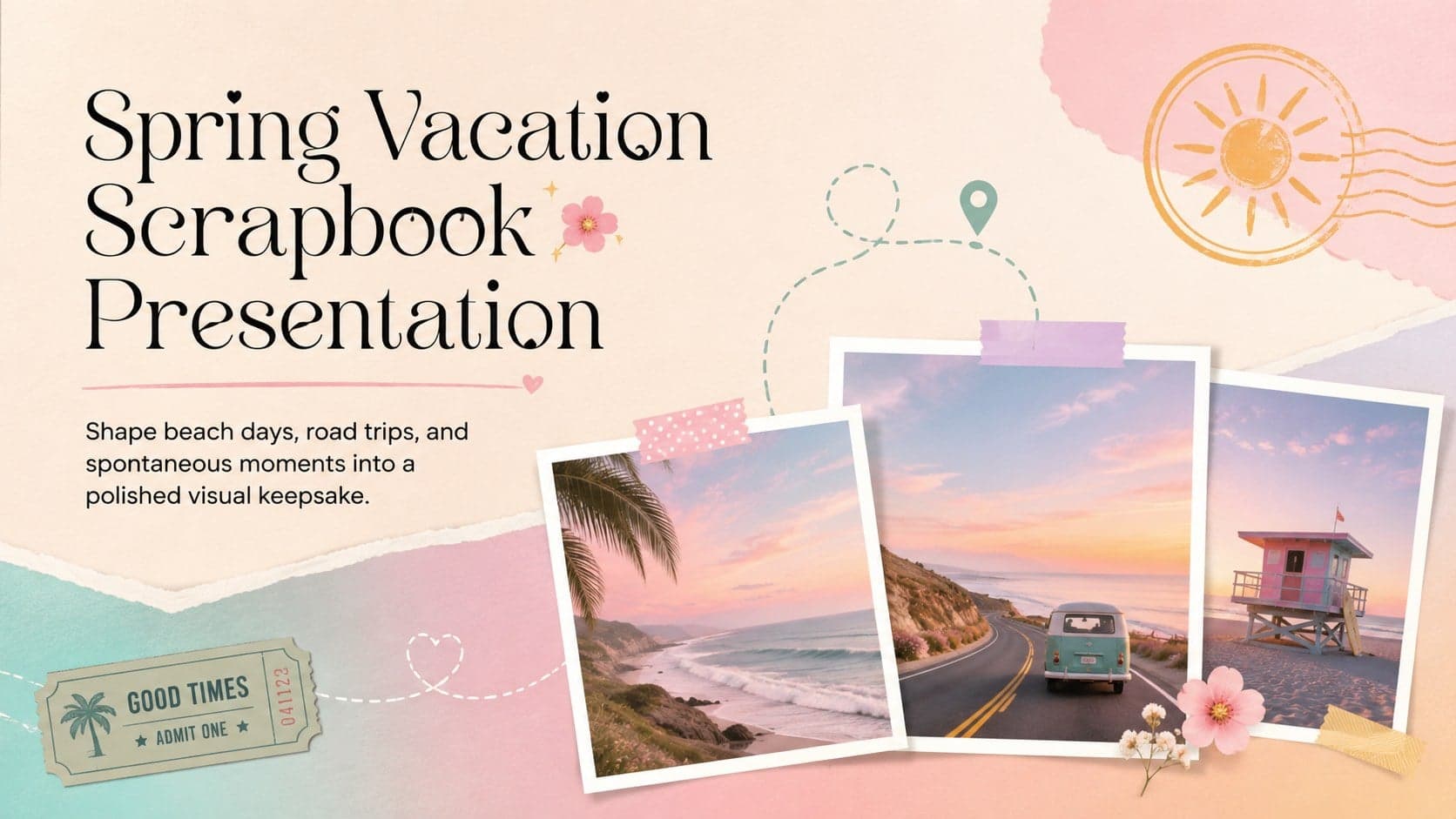 Spring Vacation Scrapbook Presentation preview