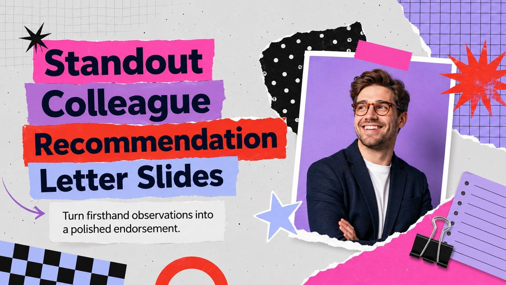 Standout Colleague Recommendation Letter Slides preview