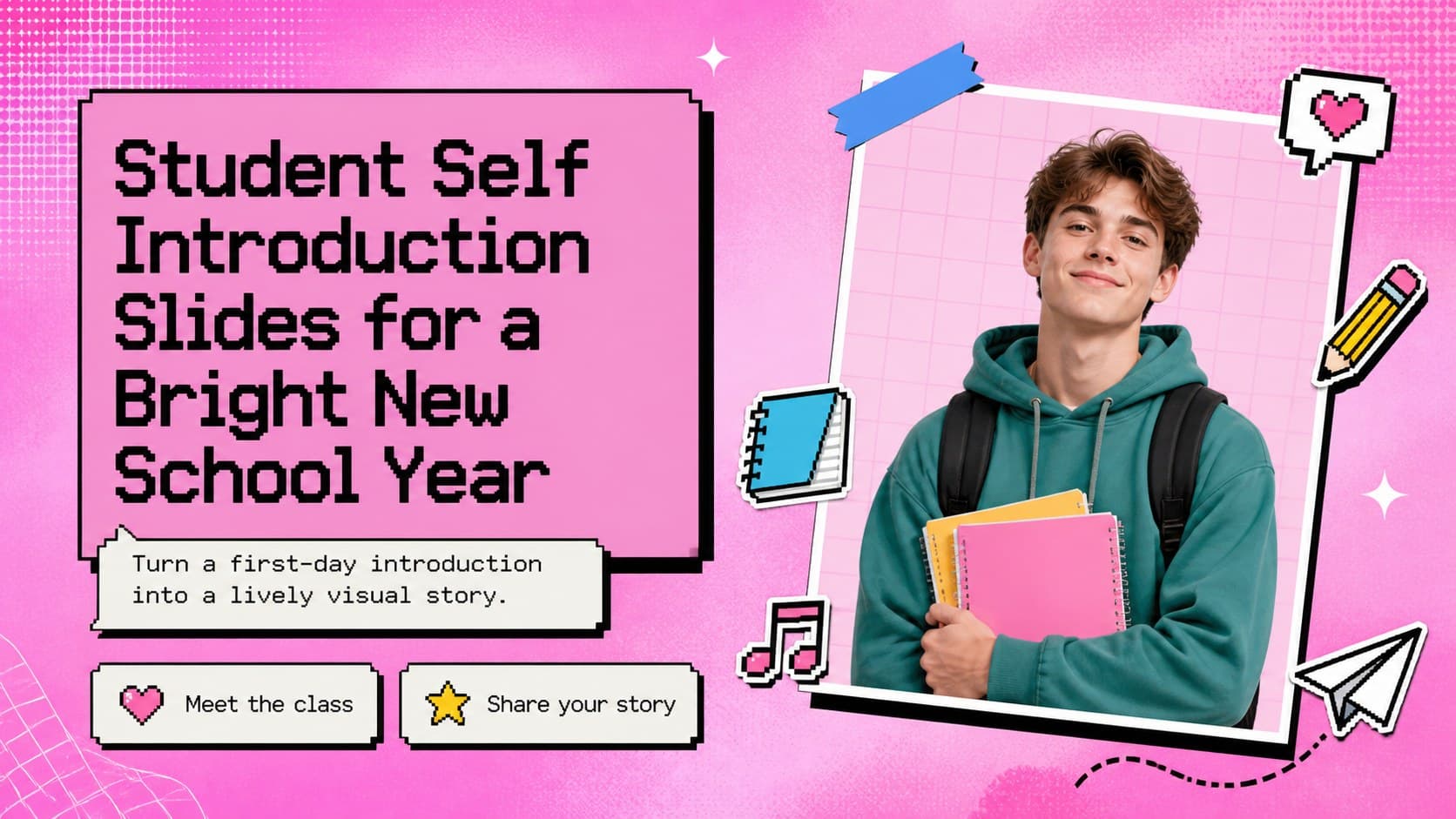 Student Self Introduction Slides for a Bright New School Year preview