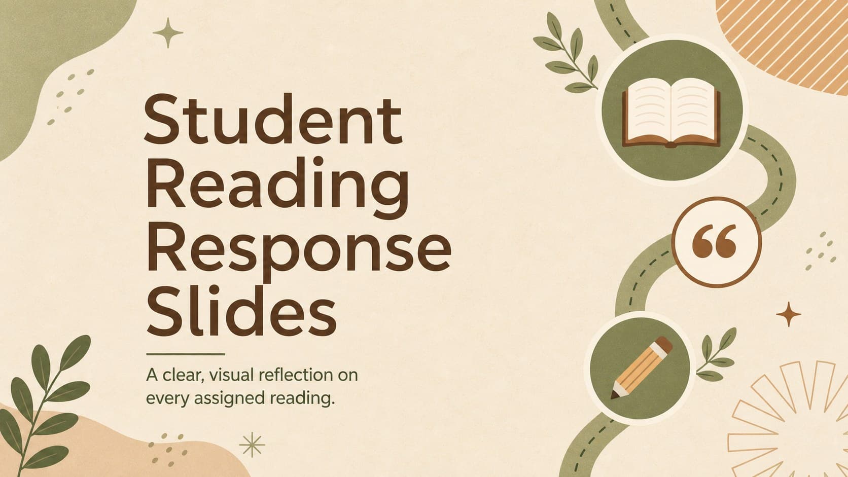 Student Reading Response Slides preview