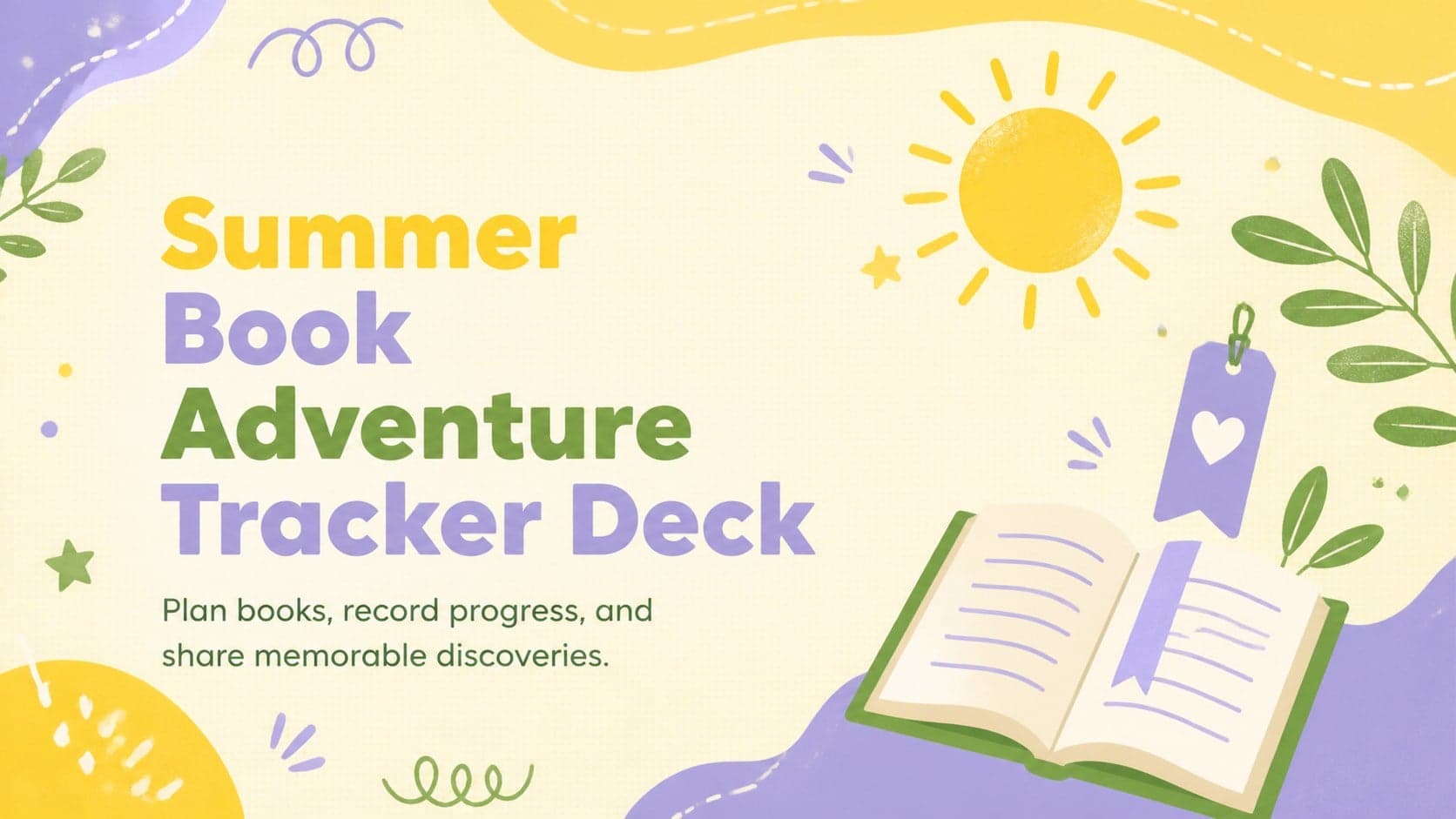 Summer Book Adventure Tracker Deck preview
