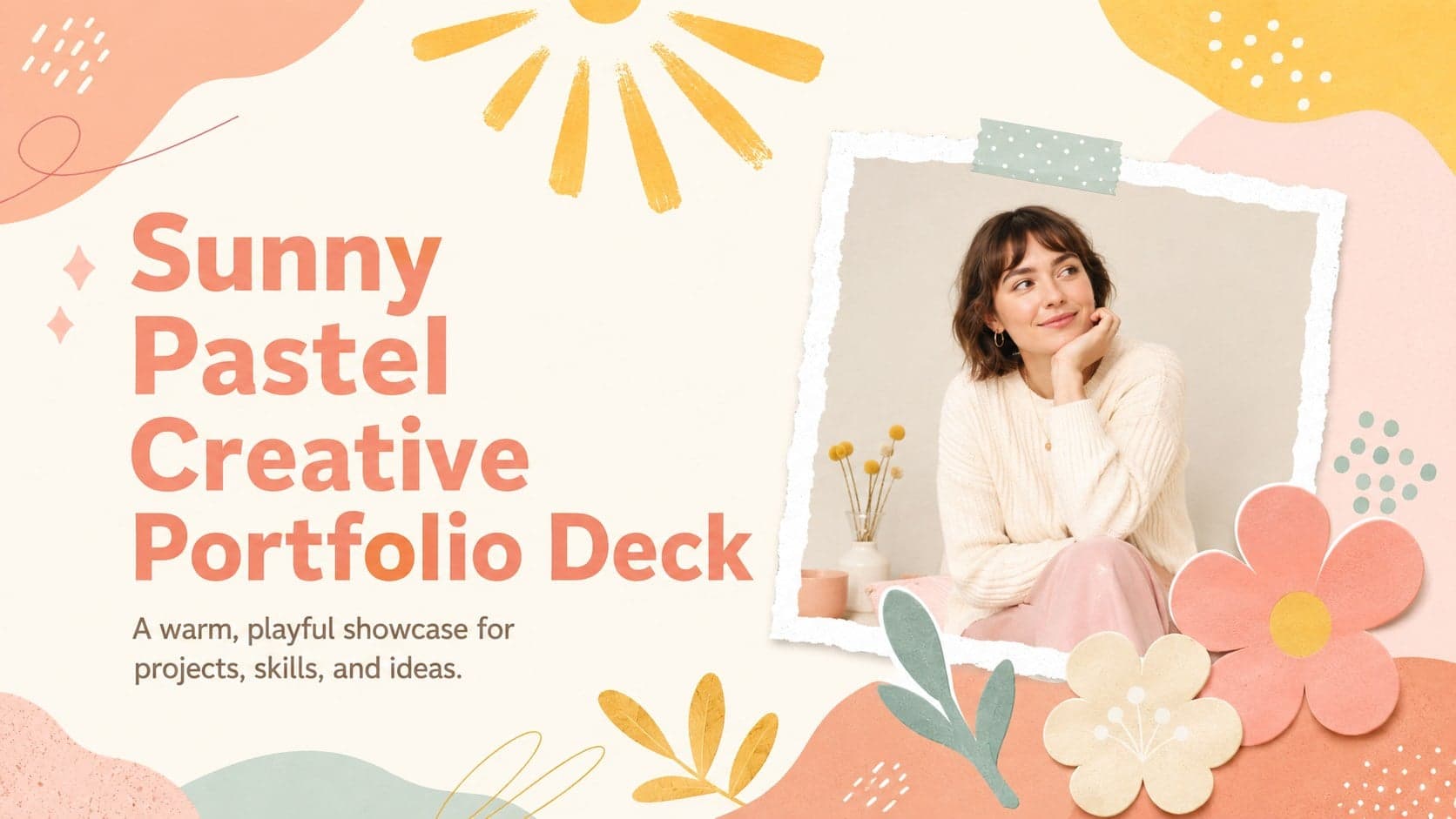 Sunny Pastel Creative Portfolio Deck preview
