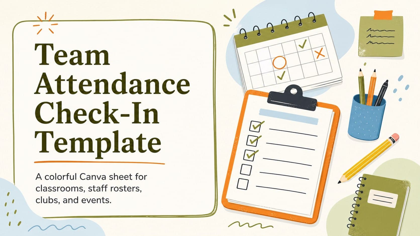 Team Attendance Check-In Template preview