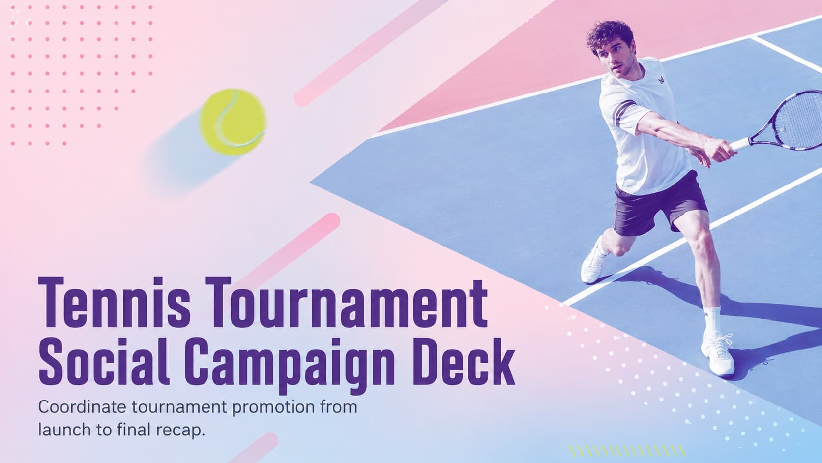 Tennis Tournament Social Campaign Deck preview