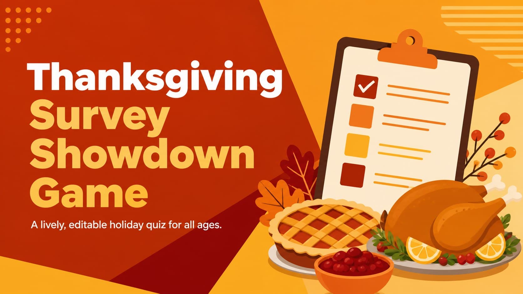 Thanksgiving Survey Showdown Game preview