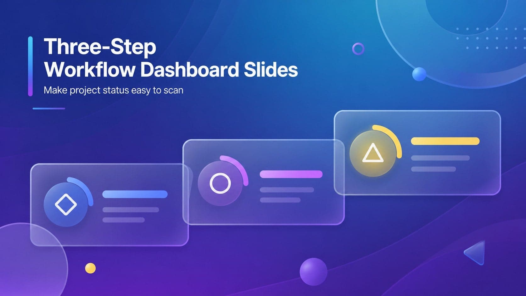 Three-Step Workflow Dashboard Slides preview