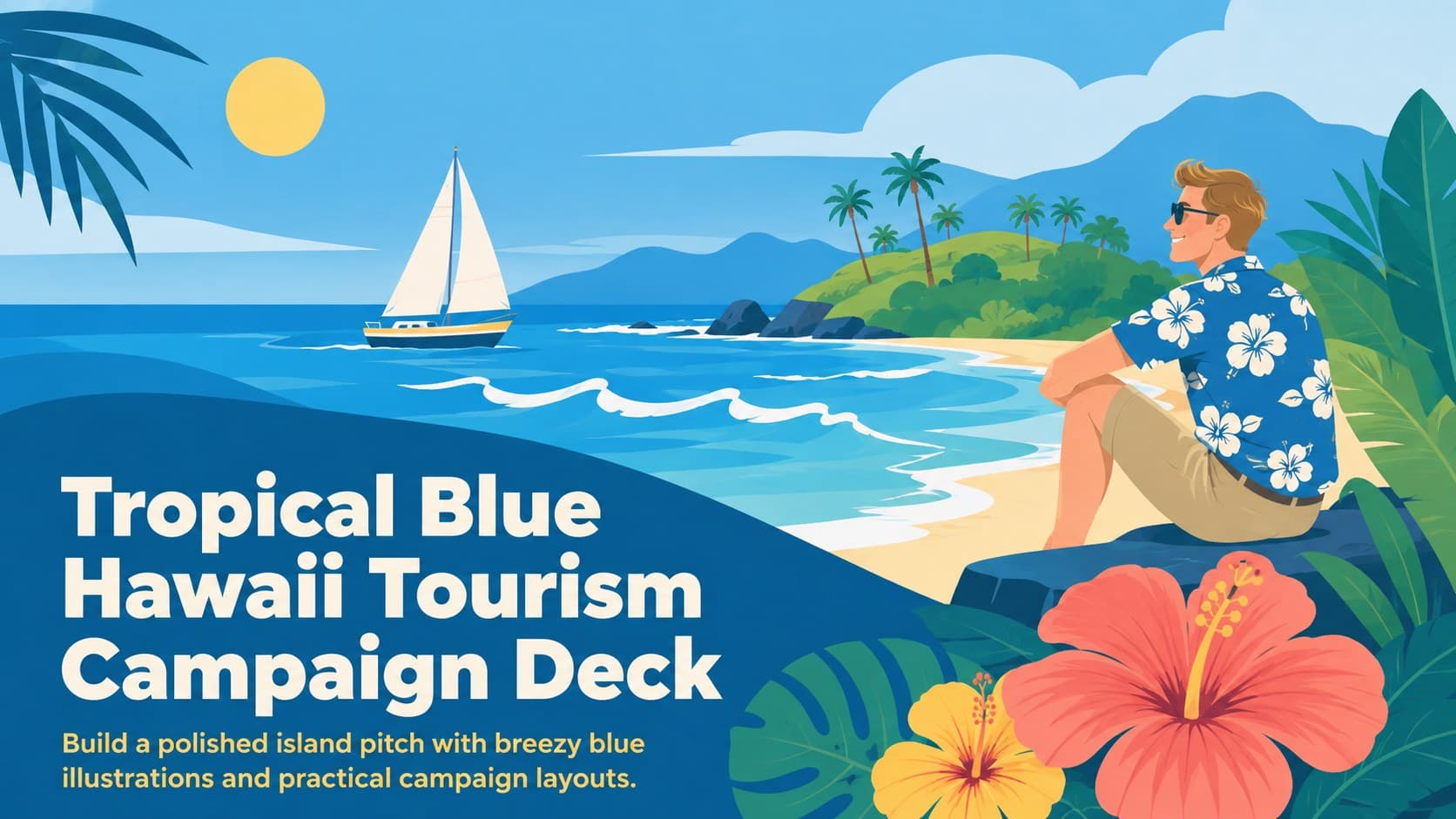 Tropical Blue Hawaii Tourism Campaign Deck preview