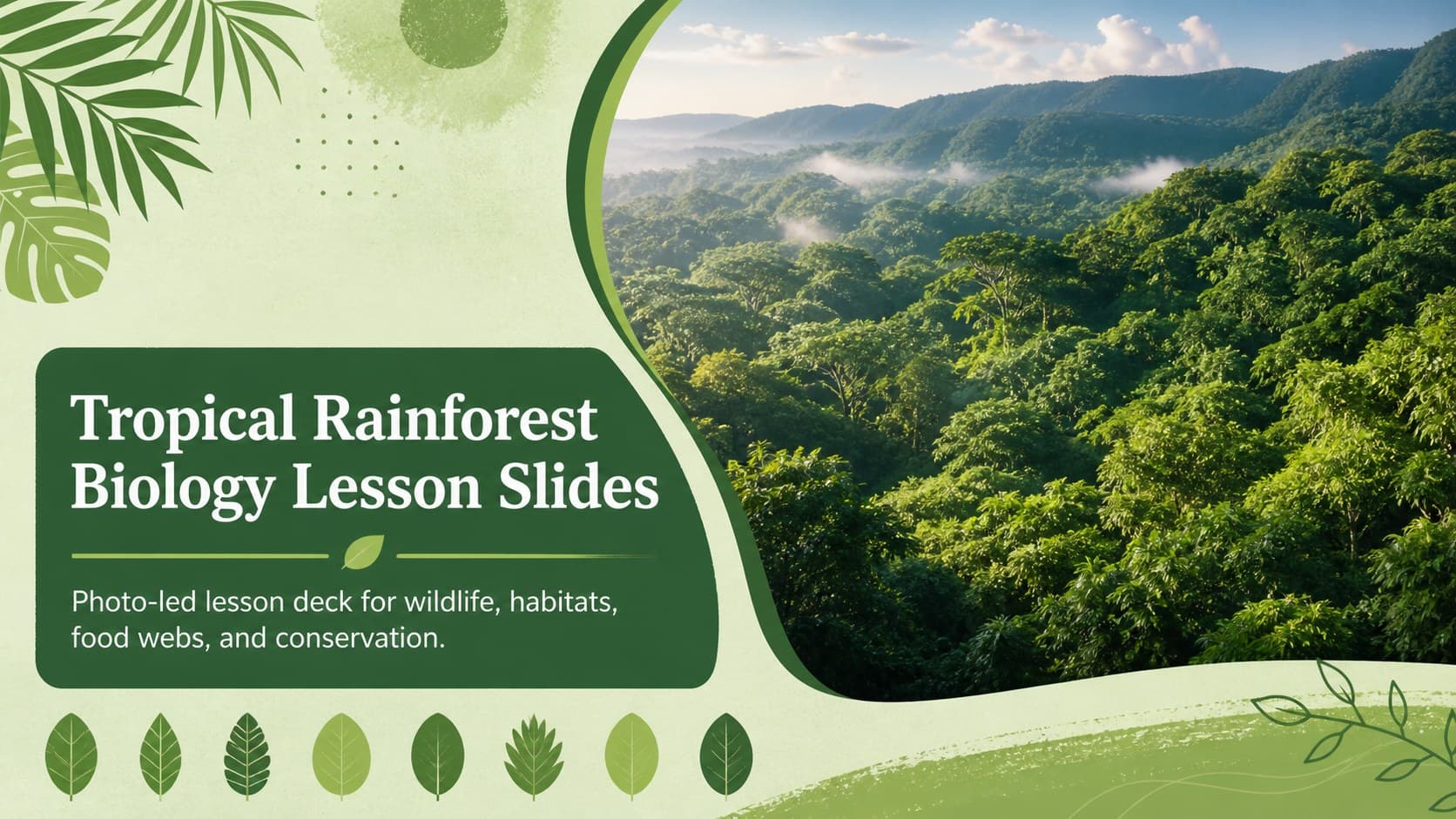 Tropical Rainforest Biology Lesson Slides preview