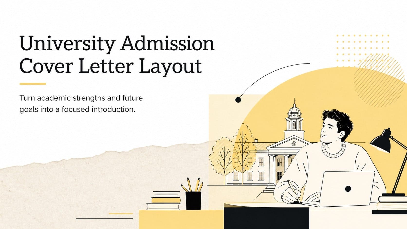 University Admission Cover Letter Layout preview