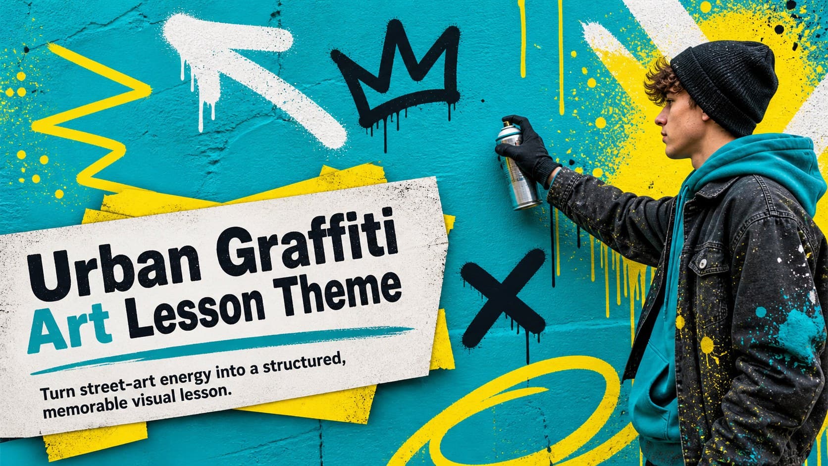 Urban Graffiti Art Lesson Theme preview