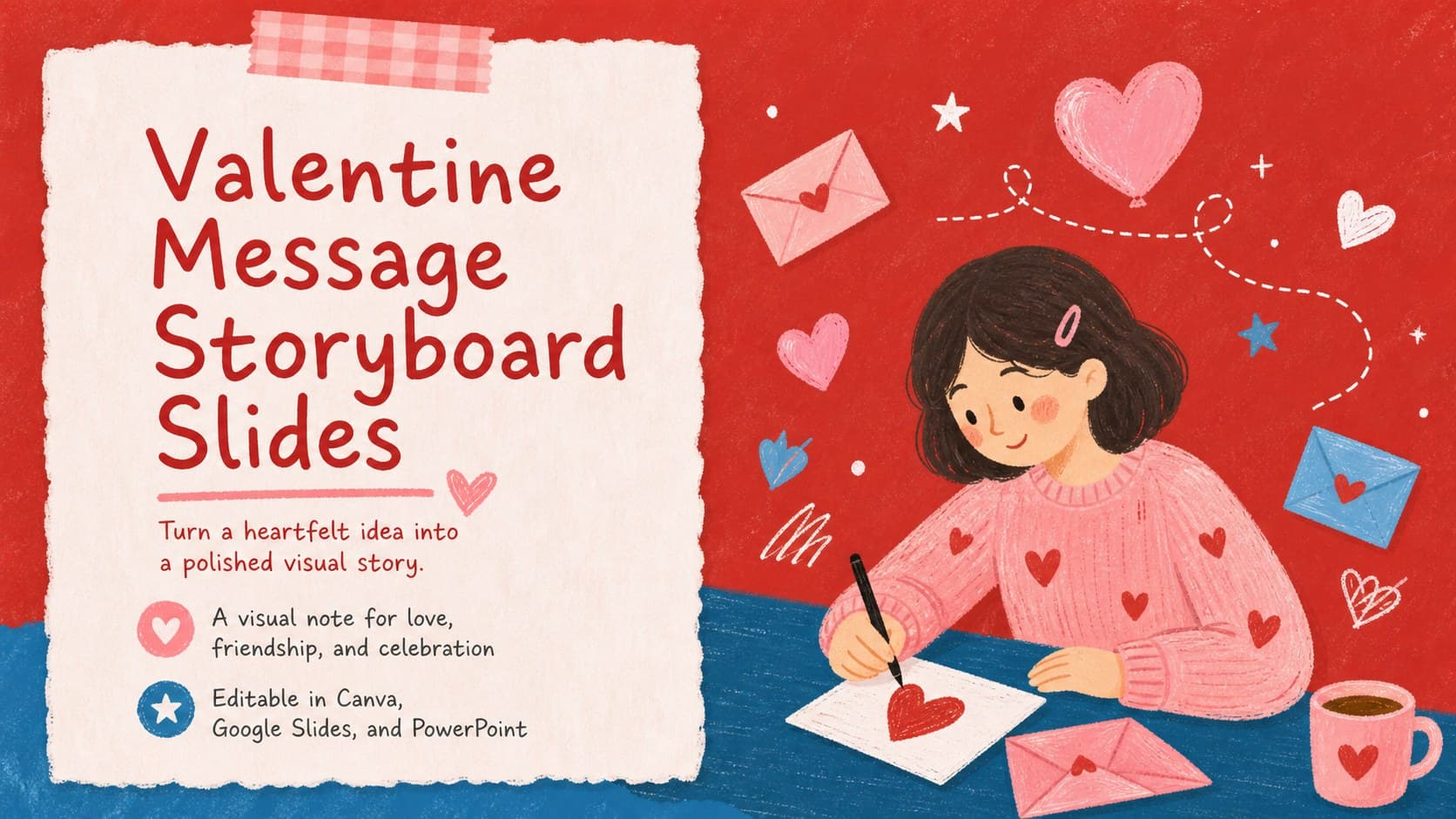 Valentine Message Storyboard Slides preview