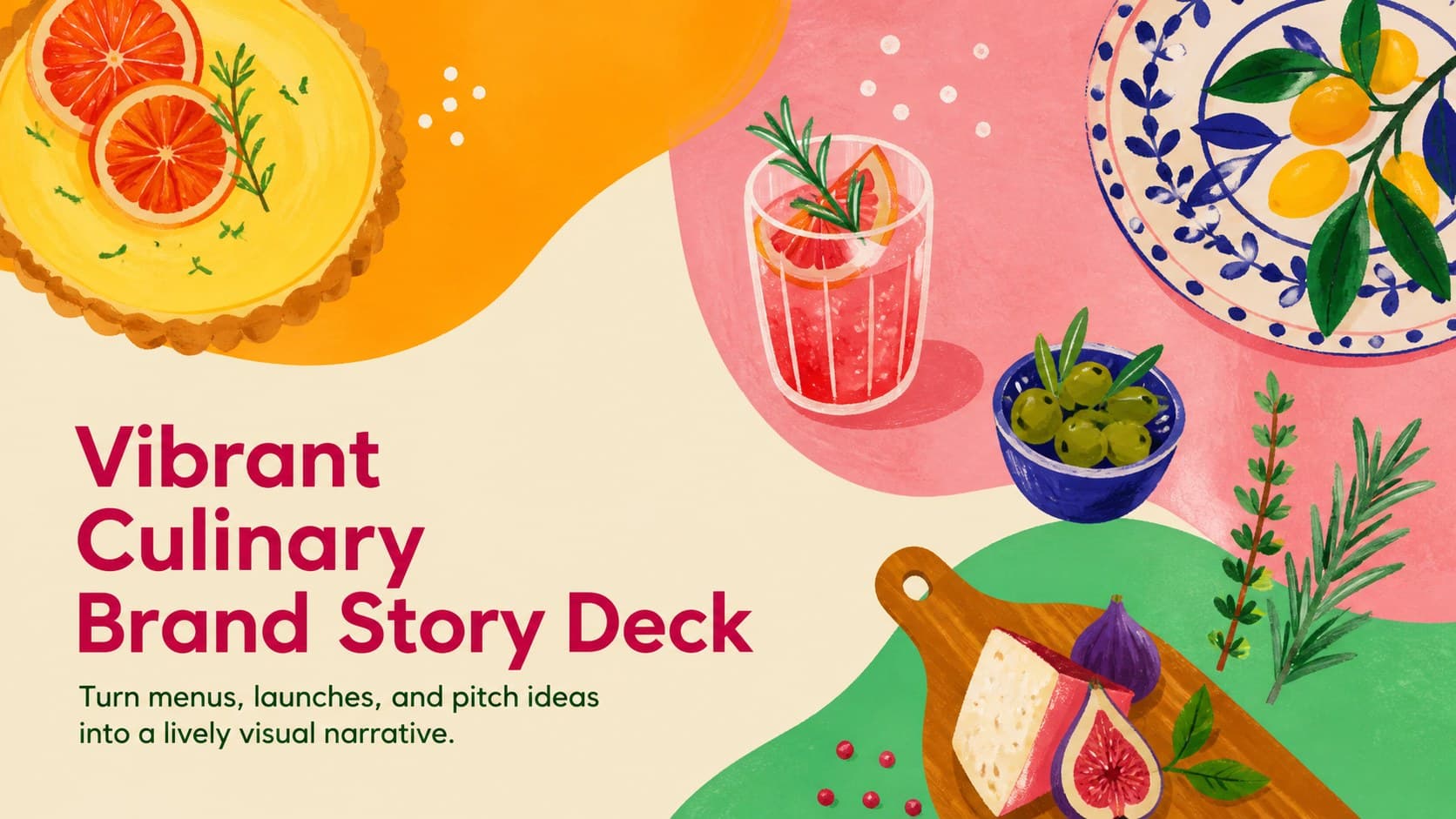 Vibrant Culinary Brand Story Deck preview