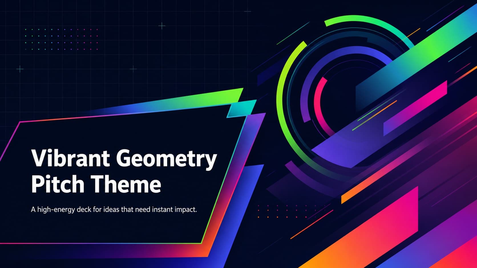Vibrant Geometry Pitch Theme preview
