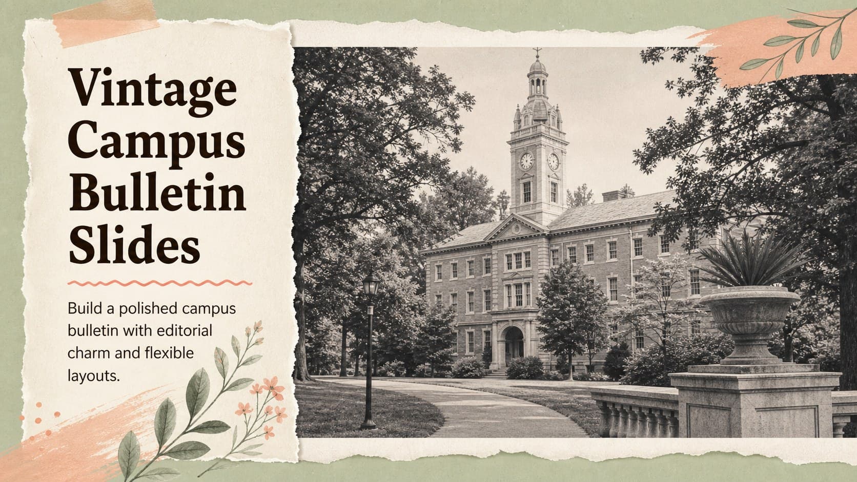 Vintage Campus Bulletin Slides preview