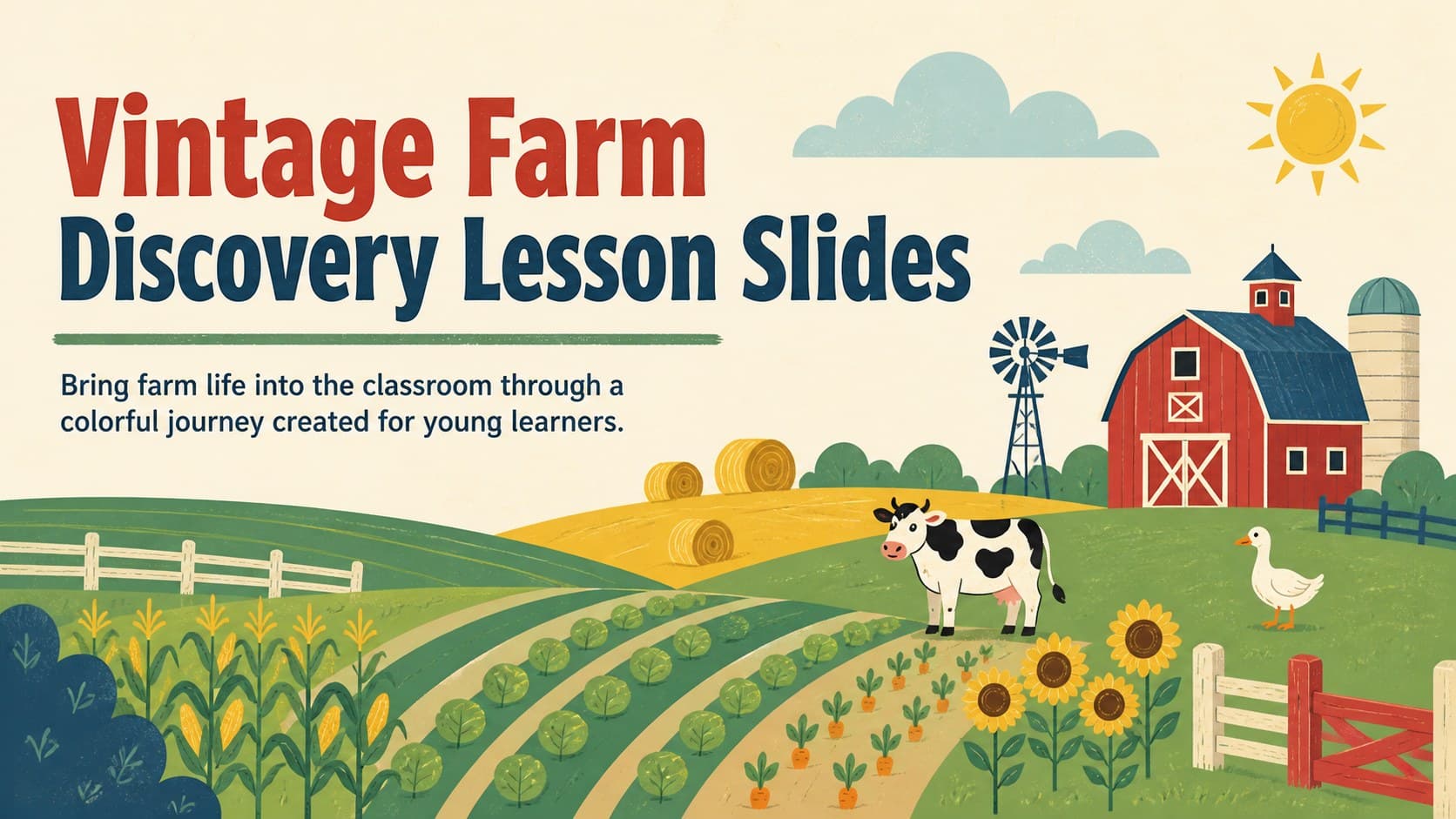 Vintage Farm Discovery Lesson Slides preview