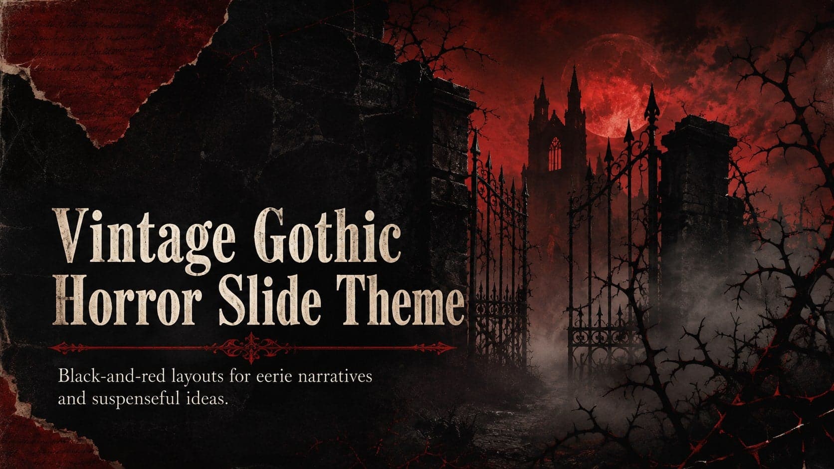 Vintage Gothic Horror Slide Theme preview