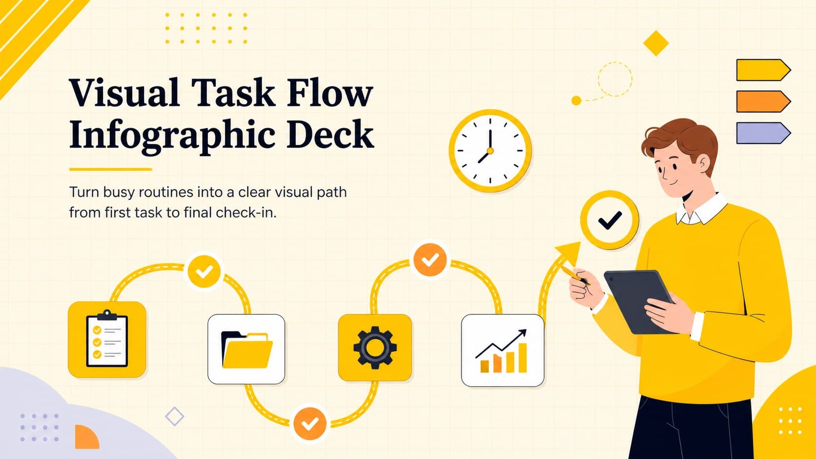 Visual Task Flow Infographic Deck preview