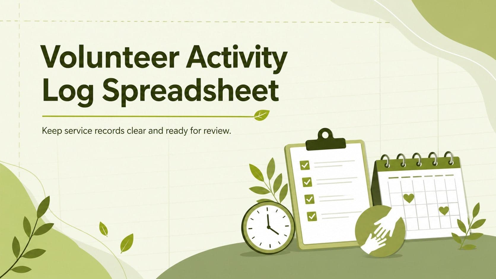 Volunteer Activity Log Spreadsheet preview