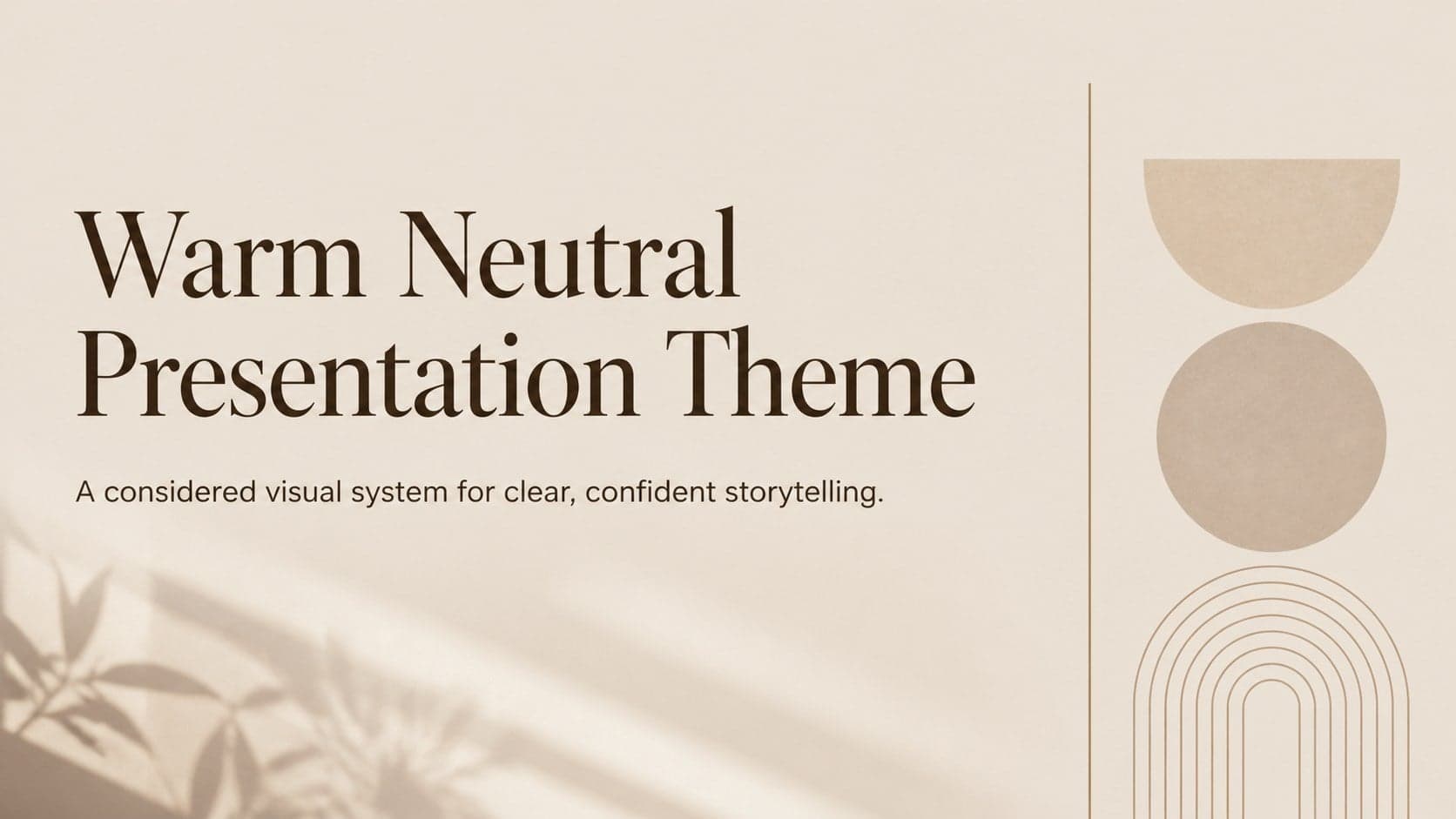 Warm Neutral Presentation Theme preview