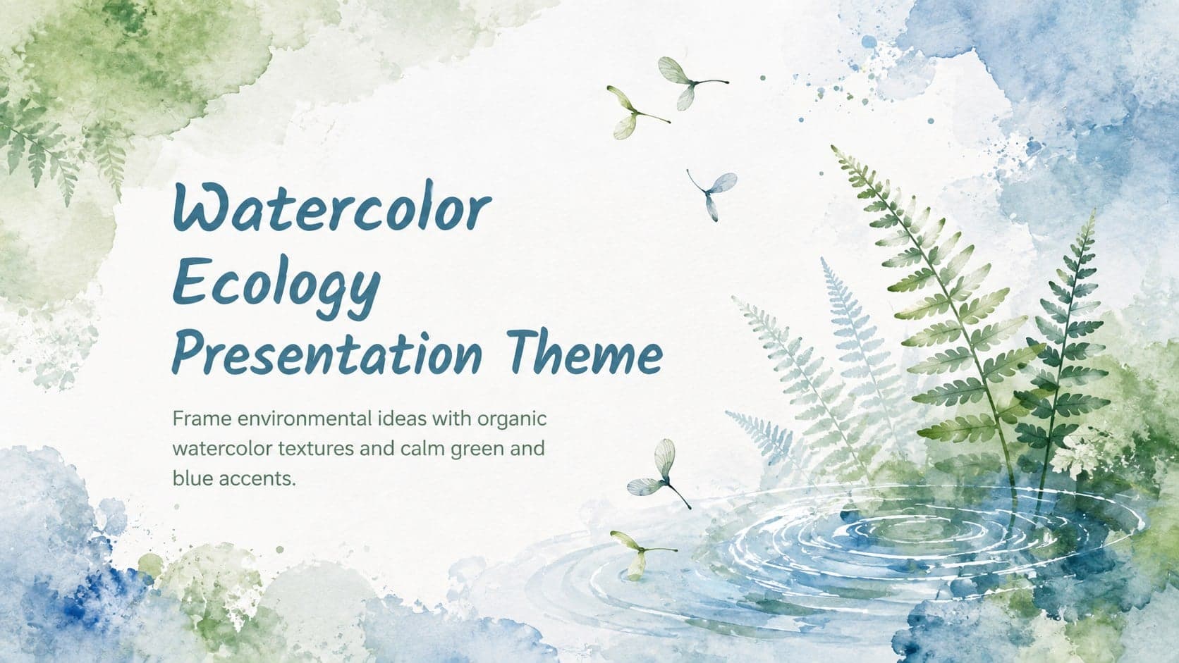 Watercolor Ecology Presentation Theme preview